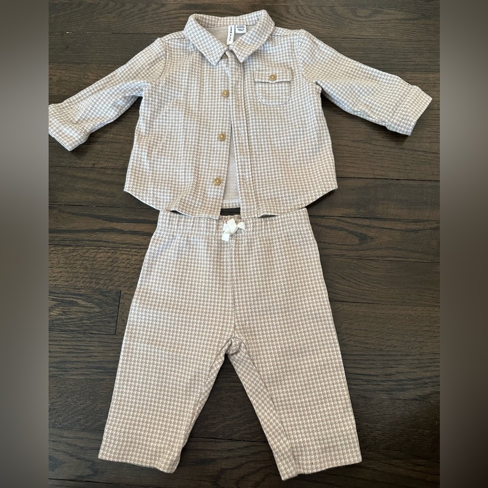 Janie and jack herringbone set